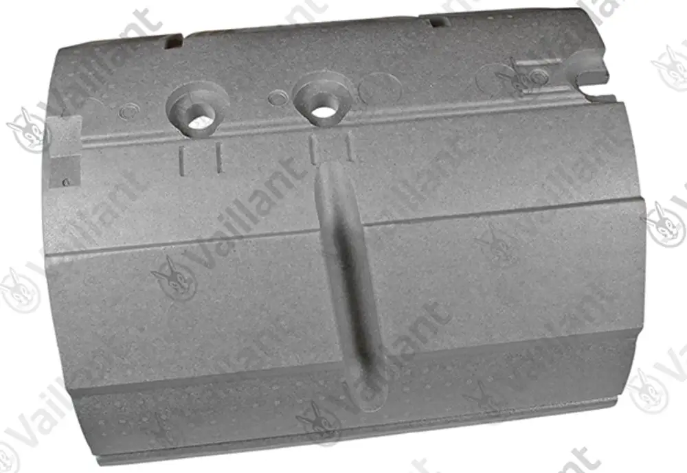 Vaillant-Produkt mit zwei Löchern und einer durchgehenden Fläche, vermutlich Teil einer Isolierung oder Abdeckung. Eindeutige Modelldetails sind nicht sichtbar.
